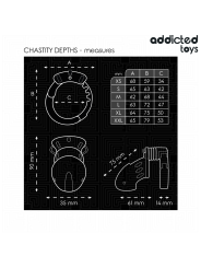 ADDICTED TOYS LOCKED CHASTITY DEPTHS JAULA PARA PENE 75 CM