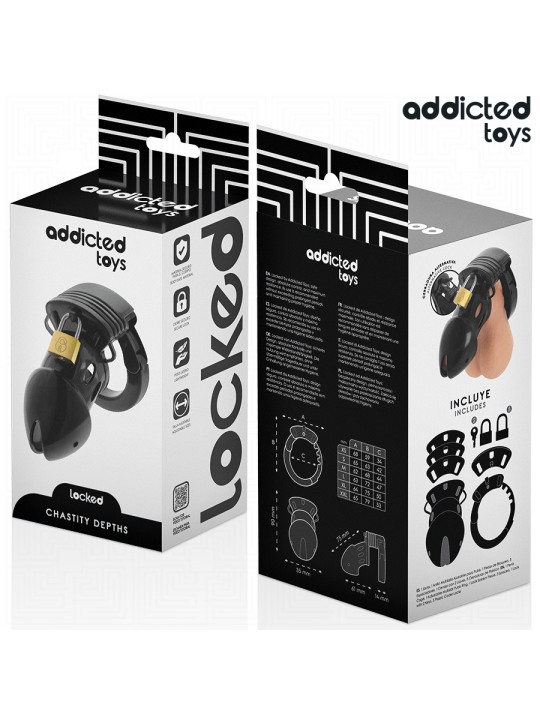 ADDICTED TOYS LOCKED CHASTITY DEPTHS JAULA PARA PENE 75 CM