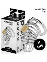 ADDICTED TOYS LOCKED IRON CELL JAULA PARA PENE DE METAL TALLA M