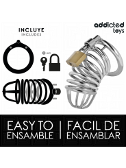 ADDICTED TOYS LOCKED IRON CELL JAULA PARA PENE DE METAL TALLA M