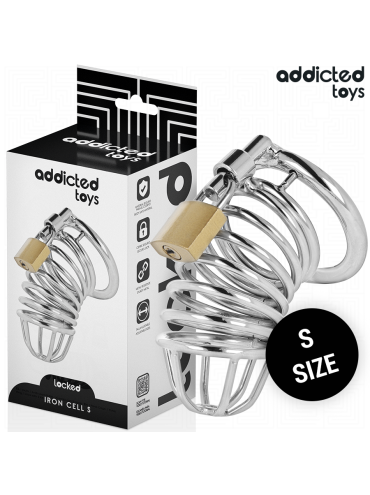 ADDICTED TOYS LOCKED IRON CELL JAULA PARA PENE DE METAL 4 CM TALLA S