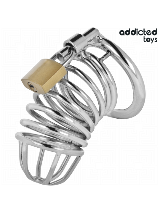 ADDICTED TOYS LOCKED IRON CELL JAULA PARA PENE DE METAL 4 CM TALLA S