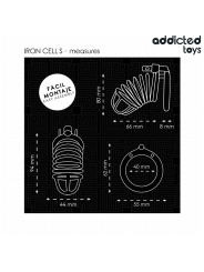 ADDICTED TOYS LOCKED IRON CELL JAULA PARA PENE DE METAL 4 CM TALLA S