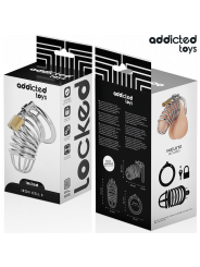ADDICTED TOYS LOCKED IRON CELL JAULA PARA PENE DE METAL 4 CM TALLA S