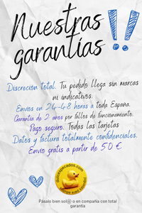 garantías clientes sexshop dulcespecados.com